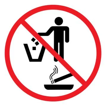 No discarding sign Stock Illustration