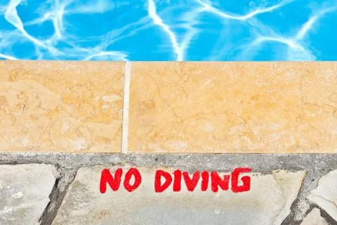 No diving Foto stock