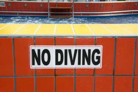 No Diving Stock Photos