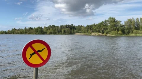 No diving sign. Stock Footage 286251847