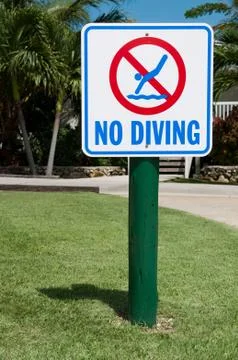 No diving sign Foto stock