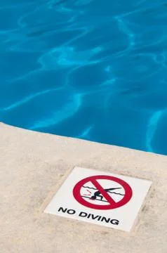 No diving sign Stock Photos