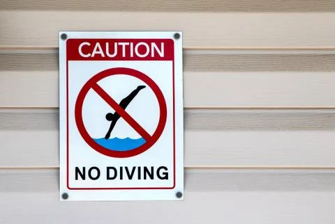 No Diving sign Stock Photos