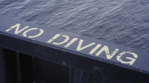 No Diving, Water Stock-Footage 33693437