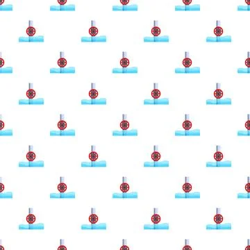 No diving in water warning sign pattern Stock Illustration