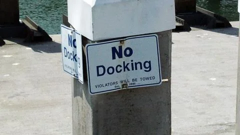 No Docking Sign 库存照片