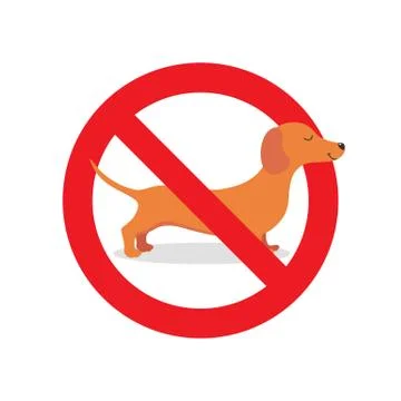 No dog allowed sign Stock Illustration