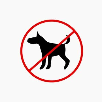 No dog allowed vector sign Stock Illustration