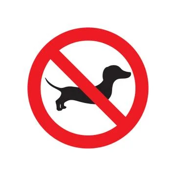 No dog sign Stock Illustration