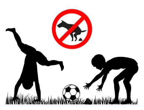 No dogs in playgrounds Stock Illustration