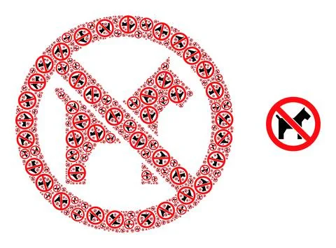 No Dogs Recursive Composition of No Dogs Items Stock Illustration