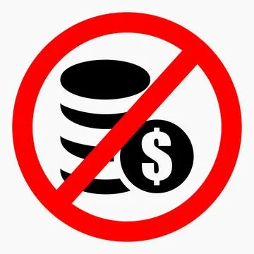 No dollar icon. Stock Illustration