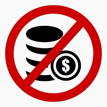 No dollar icon. Stock Illustration