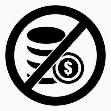 No dollar icon. Illustrazione stock