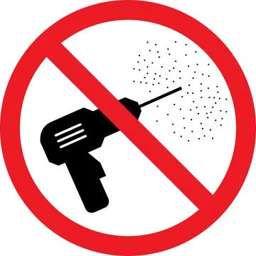 No drill sign. Ilustración de archivo