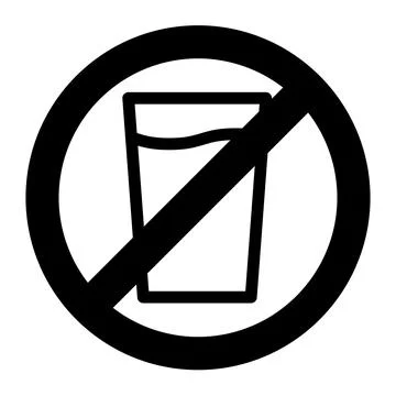 No drink glyph icon vector illustration isolated on white background Stock Illustration