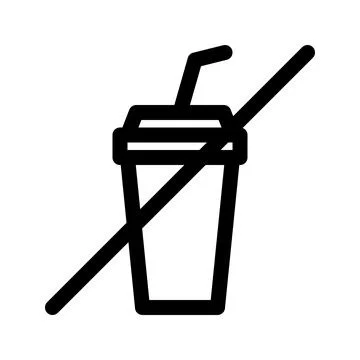 No drink outline icon. Vector graphics Stock Illustration