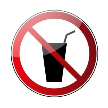 No drink sign Stock Illustration