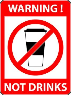 No drink sign. Vector illustration. Flat design. Stock Illustration