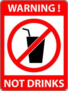 No drink sign. Vector illustration. Flat design. Stock Illustration