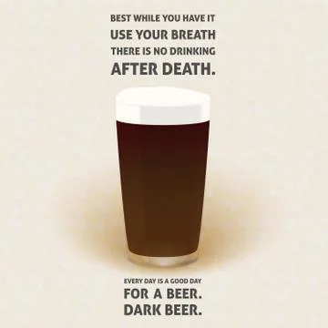 No drinking after death Stock Illustration