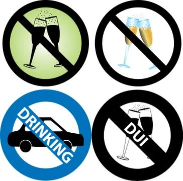 No Drinking Sign Stock Illustration