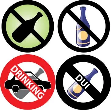 No Drinking Sign Stock Illustration