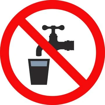 No Drinking water sign vector | prohibition sign | Do not drink water sign Stock-Illustration