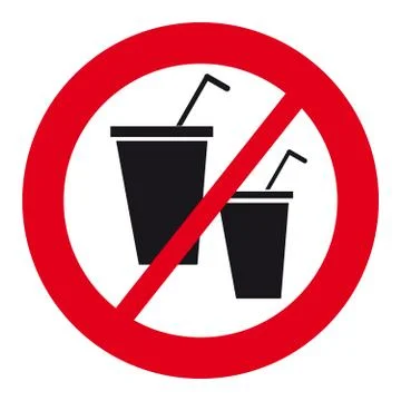 No drinks symbol on white background Stock Illustration