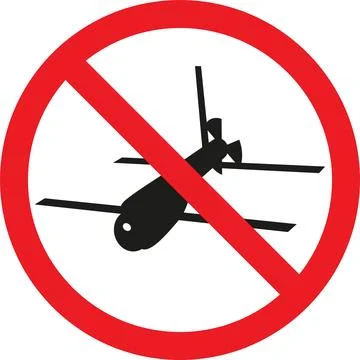 No drone fly zone. Stock Illustration