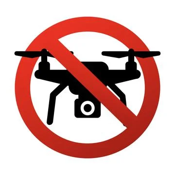 No Drone Zone icon. Drones prohibited. Vector illustration Stock Illustration