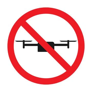 No Drones Sign Vector Illustrazione stock