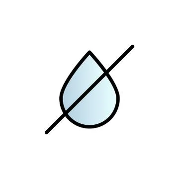 No, drop color gradient vector icon Stockillustratie