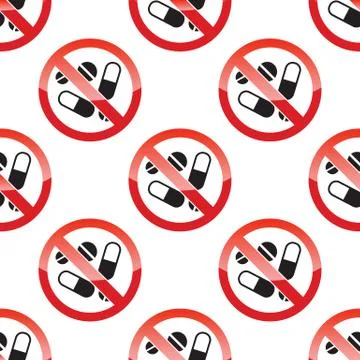 NO DRUGS pattern Stock Illustration