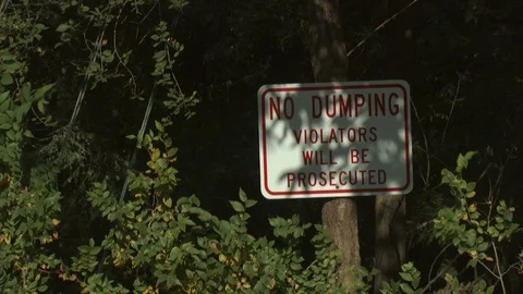 No Dumping Stock Footage 123924738