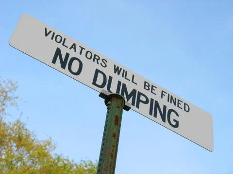 No dumping 스톡 일러스트