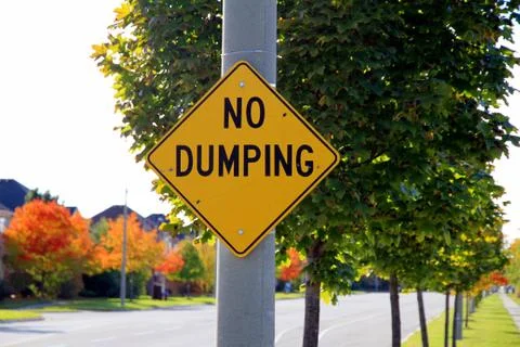 No Dumping Sign Foto stock