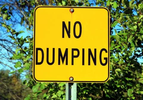 No Dumping Sign Foto stock