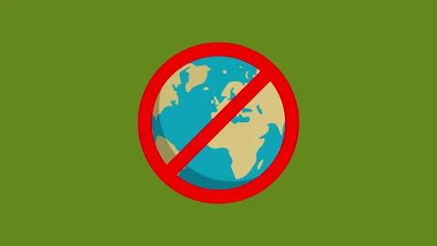 No earth sign animation Stock-Footage 172005143