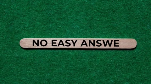 No Easy Answer text concept video Stock Footage 344550312