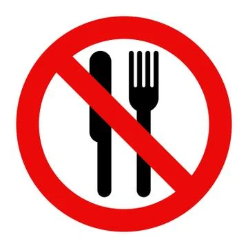 No eating allowed Illustrazione stock