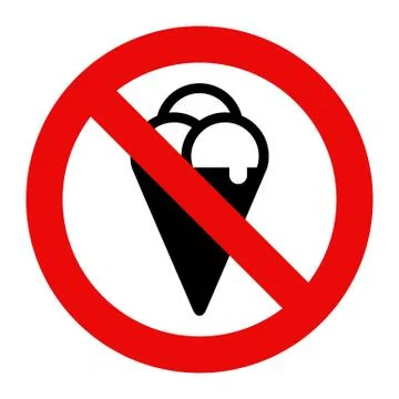 No eating sign Stock Illustration