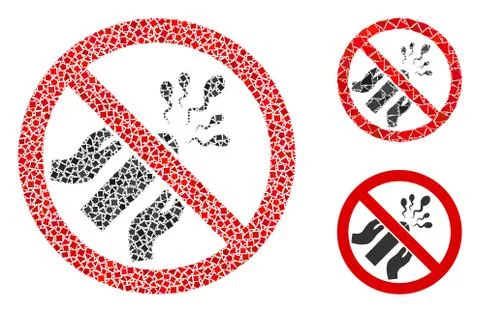 No Ejaculation Composition Icon of Bumpy Elements Illustrazione stock