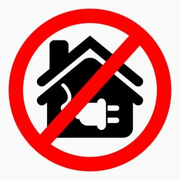 No electricity in the house. Stock Illustration