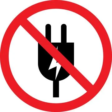 No electricity sign vector. 스톡 일러스트