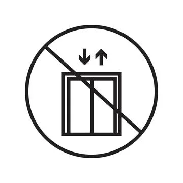 No Elevator Access Sign Promote Building Safety and Compliance Ilustración de archivo