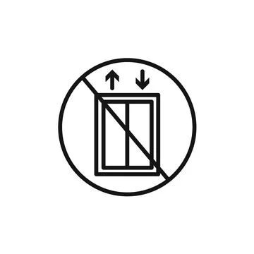 No Elevator Sign icon vector set collection for web Stock Illustration