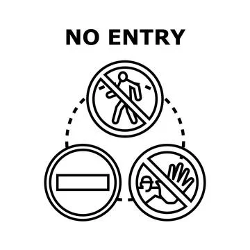 No entry access prohibition vector icon concept Stock Illustration
