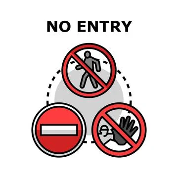 No entry access prohibition vector icon concept Stock Illustration