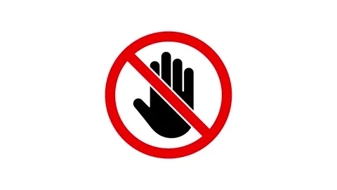 No entry animation sign animation Stock Footage 330497744